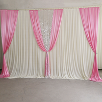 Fête scène mariage toile de fond décoration 3*4m glace soie rideau mariage toile de fond rideaux