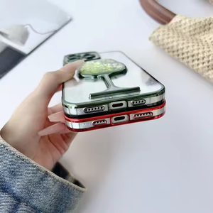 Verre <span class=keywords><strong>à</strong></span> vin rouge brillant étui de téléphone en Tpu souple pour iPhone 16 Pro Max étui de téléphone <span class=keywords><strong>à</strong></span> paillettes galvanoplastie pour IPhone11 12 13 14 15 16 - Product Image 4