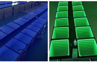Lumières de sol en miroir Abyss, LED DMX, verre trempé, magnétiques, 3D, pour mariage, indice de protection IP55, lumière chaude, à intensité variable