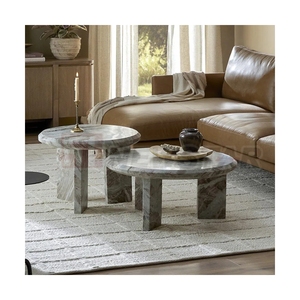 Irregular Shape Natural <b>Marble</b> Coffee <b>Table</b> Stone Center Minimalist Living Room Furniture - Product Image 2