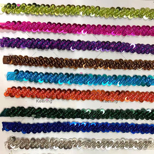 Clothing and Accessory Trimmings Dress Black <strong>Bead</strong> and <strong>Sequin</strong> Sew on Trim for Enhancing Style and Design - Product Image 1