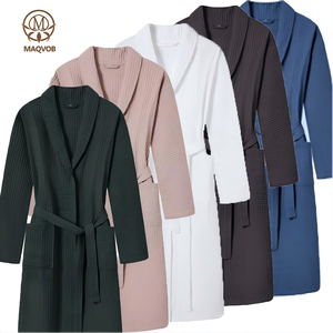 Albornoz <span class=keywords><strong>de</strong></span> algodón <span class=keywords><strong>de</strong></span> alta calidad MAQVO <span class=keywords><strong>para</strong></span> mujer, tallas EU/US, con logo personalizado, <span class=keywords><strong>para</strong></span> SPA, hogar, ropa <span class=keywords><strong>de</strong></span> <span class=keywords><strong>dormir</strong></span>, albornoz <span class=keywords><strong>de</strong></span> hotel tipo gofre <span class=keywords><strong>de</strong></span> talla grande - Product Image 1
