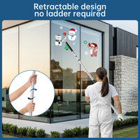 Grattoir télescopique extensible en aluminium avec lames supplémentaires pour enlever la peinture, la colle, les taches, outil de nettoyage