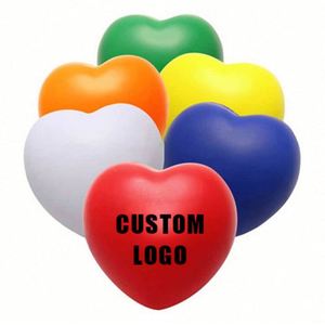 Promotional Customized Relief Heart Shaped Stress Soft Pu Foam Anti-Stress Ball Gift - Product Image 1