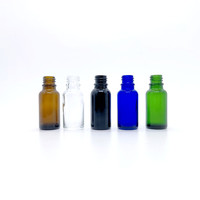 5ml 10ml 15ml 30ml 50ml Klare Blaue Braune Glasflaschen für Ätherische Öle Bernsteinfarbene Flasche mit EURO-Orifizien-Reduzierstück für Augentropfen