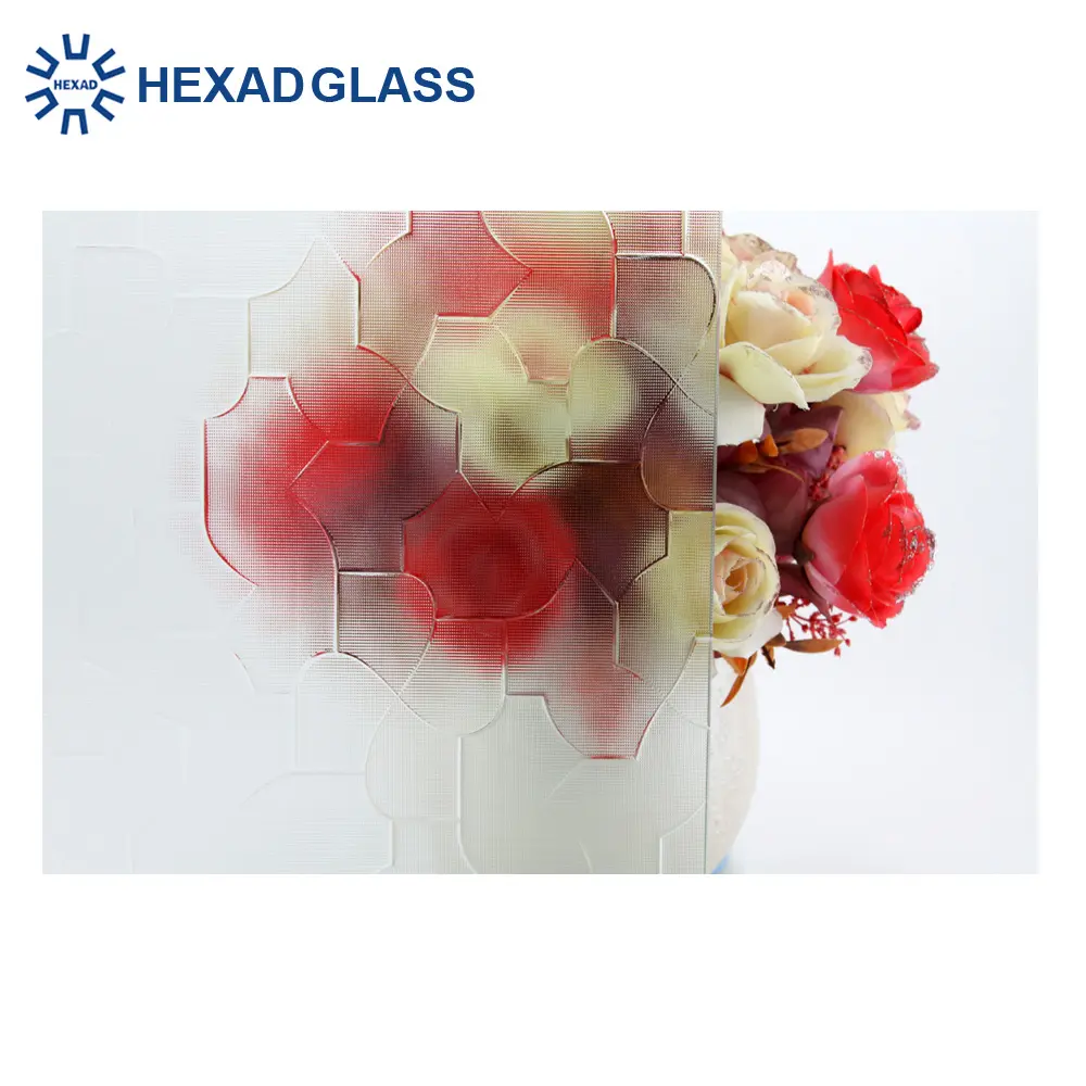 Vidrio con patrón de 3mm-8mm, cristal con figuras transparentes, con Nashiji Karatachi Mistlite