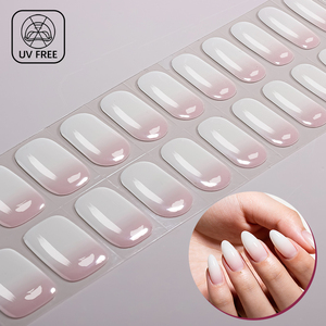 Gel UV NO UV al por mayor, nuevas pegatinas de gel UV para uñas, producto de belleza para uñas, envolturas de gel semicuradas sin UV. - Product Image 3