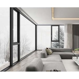 Ventanas de Lujo de Acero Inoxidable con Doble Acristalamiento Eléctrico <span class=keywords><strong>Invisible</strong></span>, Ventana Abatible Grande de Vidrio con Herrajes Australianos para Casa o Villa - Product Image 1