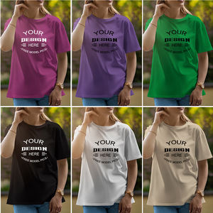 Dfgd210 מותאם אישית באיכות גבוהה חולצת טי אופנה 210g רך טהור precseggd210 חולצת טריקו רך טהור רך עבור נשים חולצות & חולצה העליון - Product Image 1