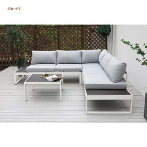 Conjunto de Sofás de Jardín de Aluminio de Diseño Moderno BHR, Muebles de Exterior <span class=keywords><strong>para</strong></span> Salón, Hotel, Villa, Colección de <span class=keywords><strong>Asientos</strong></span> de Patio Duraderos de Alta Gama - Product Image 2