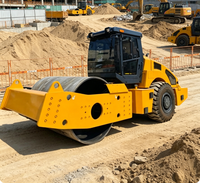 Compacteur vibrant hydraulique à entraînement unique de 18 tonnes à longue durée de vie pour la compactation routière