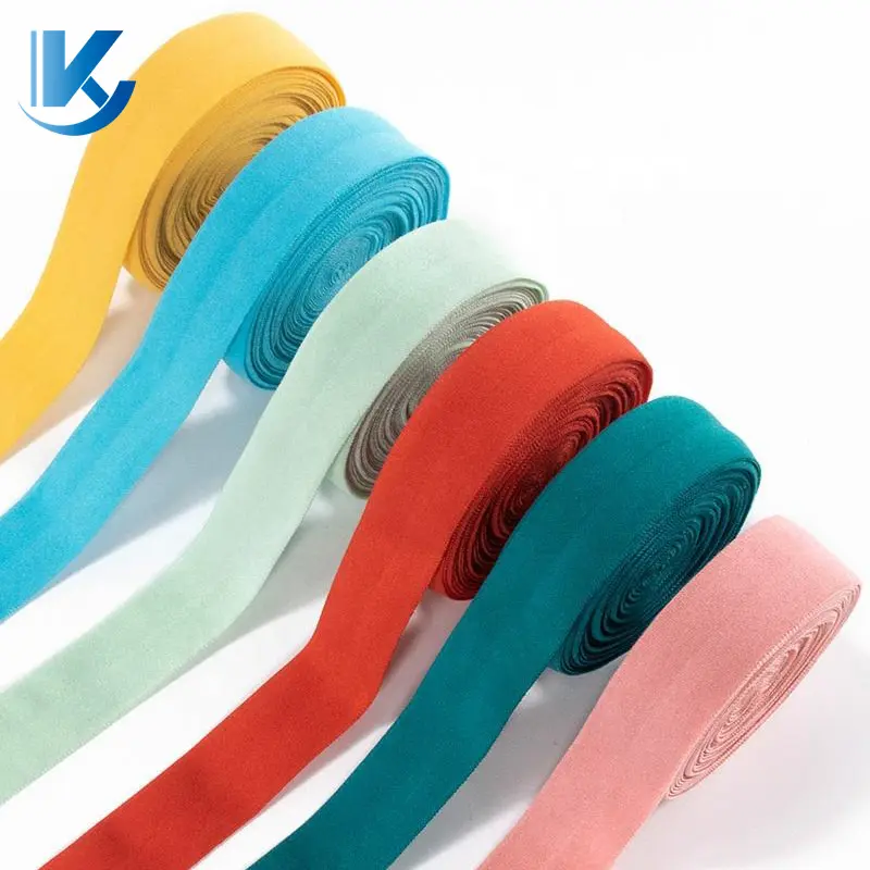 Ky Groothandel Van Hoge Kwaliteit Kleding Webbing Fabricage 10Mm-50M Melastic Lint Binding Bias Tape Schoenen En Tassen Bedrukt Gecoat