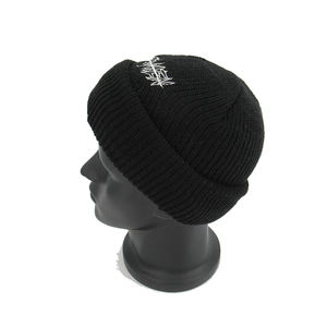 Masque de Ski tricoté et personnalisé, 3 trous, en acrylique noir, avec Logo et broderie, pour l'hiver - Product Image 5