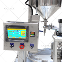 Machine de remplissage et de scellage de gobelets pour sauce à tremper de type rotatif, mayonnaise, sauce à l'ail
