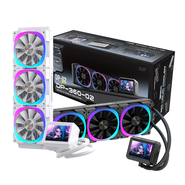 Lovingcool 240/360mm Liquid Cpu Cooler Water Cooling PC Radiator with LCD Video Display Screen for AM4 AM5 Intel LGA115X/1200