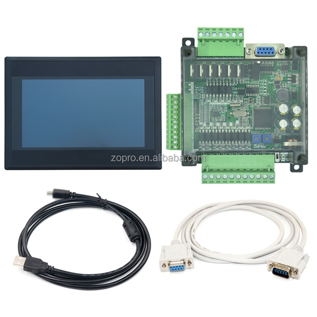 HMI Touch Screen Panel 7Inch and FX3U Series PLC Industrial Control Board Download Communication Cable Industrial Control Screen