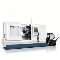 Tour CNC à banc incliné TCK63Y, axe Y, tourelle KND à 12 stations, portée de coupe 720 mm, 18,5 kW, pour le tournage d'arbres et de disques