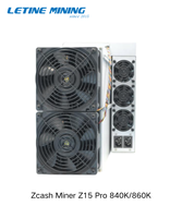 Bitmain Antminer Z15 Pro ASIC Miner 840K Sol s Equihash Algorithme ZEC Zcash Mining Machine