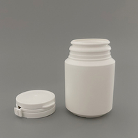 Vente en gros de flacons en plastique blanc épais recyclables de 100 ml pour médicaments solides, vitamines et produits pharmaceutiques, pour capsules