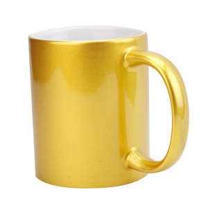 Silver Coated Ceramic <b>Mug</b> 350ml Sublimation Ready For Business Gifts - Product Image 3