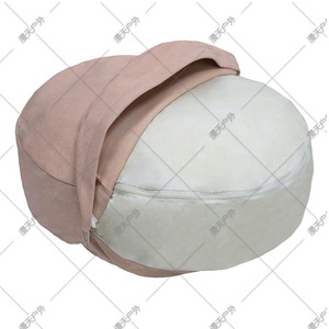 Housse <span class=keywords><strong>de</strong></span> <span class=keywords><strong>coussin</strong></span> <span class=keywords><strong>de</strong></span> méditation <span class=keywords><strong>de</strong></span> yoga en toile ronde lavable à motifs ethniques pour la maison et l'extérieur - Product Image 4