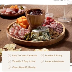 Torta Display Server vassoio torta Stand con il <span class=keywords><strong>legno</strong></span> con Base <span class=keywords><strong>in</strong></span> acrilico chiaro coperchio a cupola giradischi <span class=keywords><strong>in</strong></span> vetro rotondo torta piatto con cupola di vetro - Product Image 5