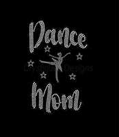 Dance Mom Rhinestone Transfer Sparkling Diamond Design Hot Fix Iron-on Bling Template Motif pour T-Shirts