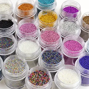 Perline per Nail Art a Forma di Caviale, Strass per Unghie, Micro Sfere di Cristallo, Perline Braille, Decorazioni 3D per Nail Art - Product Image 1