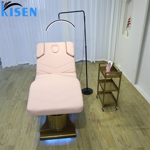 Kisen Luxury 4 Motors Beauty <b>Bed</b> Electric Adjustable Tattoo Chair Fashion Bottom Light Lash Chair Thai Massage Table on Sale - Product Image 4