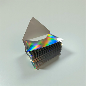Enveloppes <span class=keywords><strong>Euro</strong></span> à rabat holographiques arc-en-ciel de taille personnalisée avec logo imprimé - Product Image 4