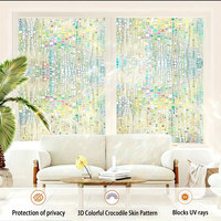 Großhändler Moderne PVC 2mil Dicke Regenbogen-Glasfolie 3D Statisch Haftende Heimdekoration Wasserdichte Sichtschutz-Fensterfolie Lagerware