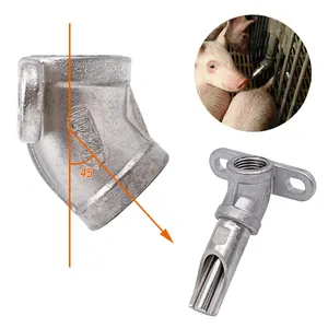 Stainless Steel Automatic Thicken Pig Nipple Drinker Pig Water Drinker Connector Accessories