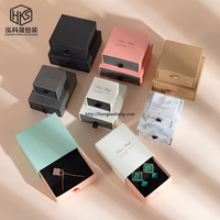Caja de Joyería con Logotipo Personalizado, Caja Organizadora de Joyería de Alta Calidad, Caja de Papel para Anillos, Aretes y Collares