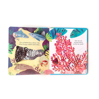 Anglais imperméabilisation bébé jouets garçons et fille jeux livre un récif de corail soulever le rabat livres histoires livres pour enfants