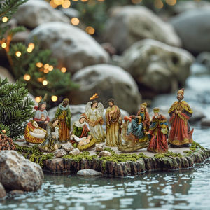 12 इंच नॉटिकल शैली इनडोर क्रिसमस रचनात्मकता घर की सजावट के लिए कलात्मक उल्लू डिजाइन के साथ पुनर्निर्मित दृश्य - Product Image 5