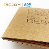 Folleto plegable de mapa personalizado con cubierta de papel Kraft y parte posterior Introducción del producto Nuevo catálogo Impresión de marketing Impresión digital