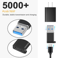 Adaptador Convertidor de USB Tipo C Hembra a USB A 3.0 Macho para Transferencia de Datos de 5 Gbps y Carga Rápida QC 3.0, Transforma el Cable Tipo C