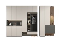 Meuble à chaussures moderne haut de gamme sur mesure avec compartiment dissimulé pour l'entrée et la décoration de toute la maison