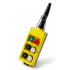 CMK-PL-07D4/CMKPL07D6 Plastic Yellow Pendant Station Dual-Speed Control <b>Hoist</b> EOT Crane IP65 Rated 440V 2-14 Push Button CMK - Product Image 1
