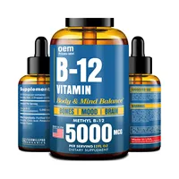 Vitamine B12 organique, gouttes de vitamine B12, liquide Vegan, vitamine B12, 5000 MCG, mdylcobalt B12, supplément liquide, OEM