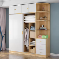 Porte Coulissante Moderne Walkin Placard Étagère Armoires En Bois Pour Chambre