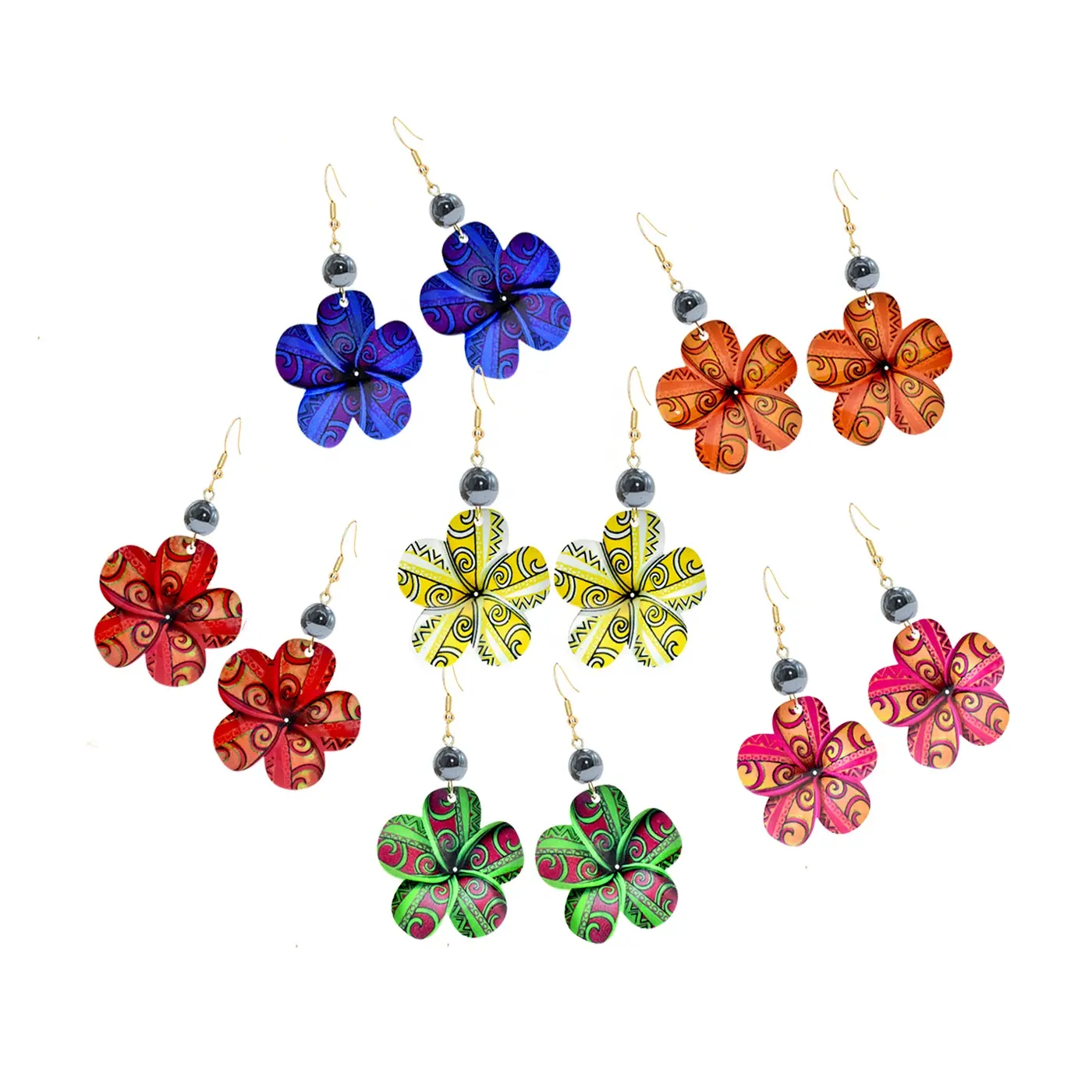 Hawaiiaanse Bloem Oorbellen Acryl Frangipani Vrouwen Accessoires Oorbellen Voor Meisjes Geschenken