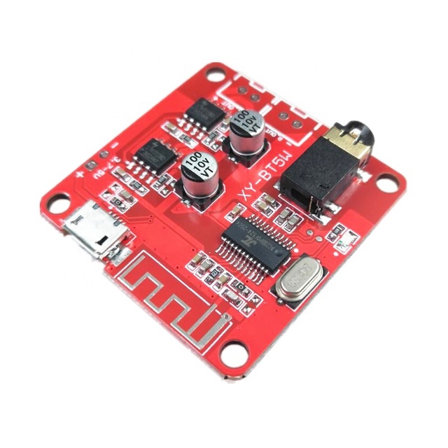 XY-BT5W DC 3.7~5V Blue-tooth 5.0 Audio Receiver 5w+5w Stereo Power Amplifier Board