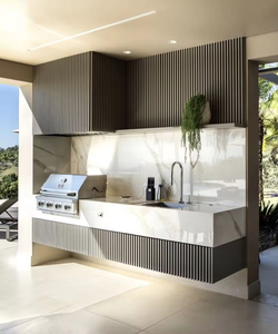 Vermont moderno armadio da cucina all'aperto isole di legno con lavello accessorio cucina di lusso armadio pronto per il montaggio appartamento - Product Image 5