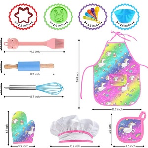 Custom Wholesale Children's <strong>Baking</strong> <strong>Set</strong> unicorn Apron Cake Making Tools Play House Kitchen Christmas <strong>Gift</strong> Kids <strong>Baking</strong> <strong>Set</strong> - Product Image 2