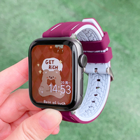 Mehrfarbige Zweifarbige Silikon-Uhrenarmbänder 41mm 49mm Smartwatch-Bänder für Apple IWatch Series 9/8/7/6/5/4/3/2/1/SE