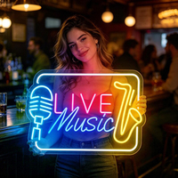 Machine de fabrication d'enseignes néon LED pour musique en direct, avec logo personnalisé, pour entreprises et vendeurs Etsy, vente en gros et dropshipping, de l'usine chinoise