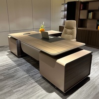 Bureau de direction moderne de luxe en forme de L, ergonomique, résistant à l'eau, écologique, en bois durable, pour villa, garantie 5 ans