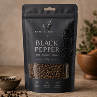 Sachet Doypack personnalisé avec logo imprimé, pochette alimentaire en aluminium Mylar pour herbes et épices, emballage de piment