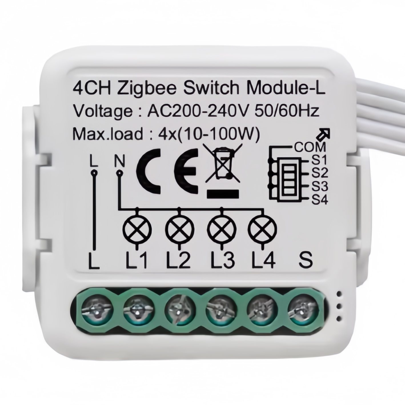 Умное реле выключателя Tuya Zigbee с Alexa Google-однопроводный модуль, поддерживающий 1/2/3/4 управление